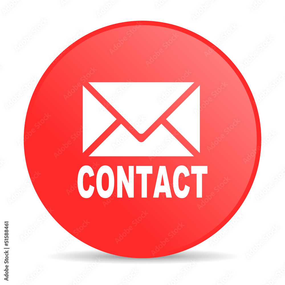 contact red circle web glossy icon contact red circle web glossy icon