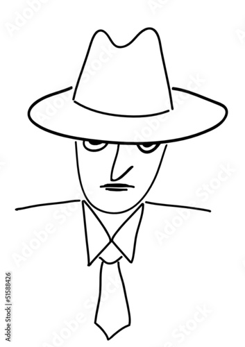 portrait mit hut