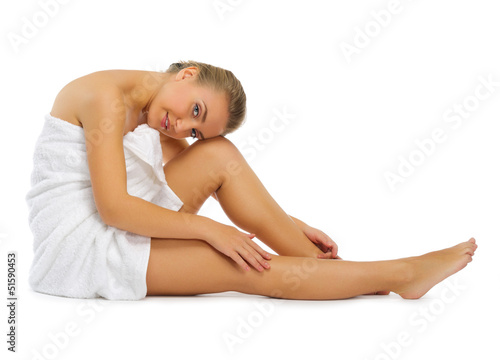 Young healthy girl isolated