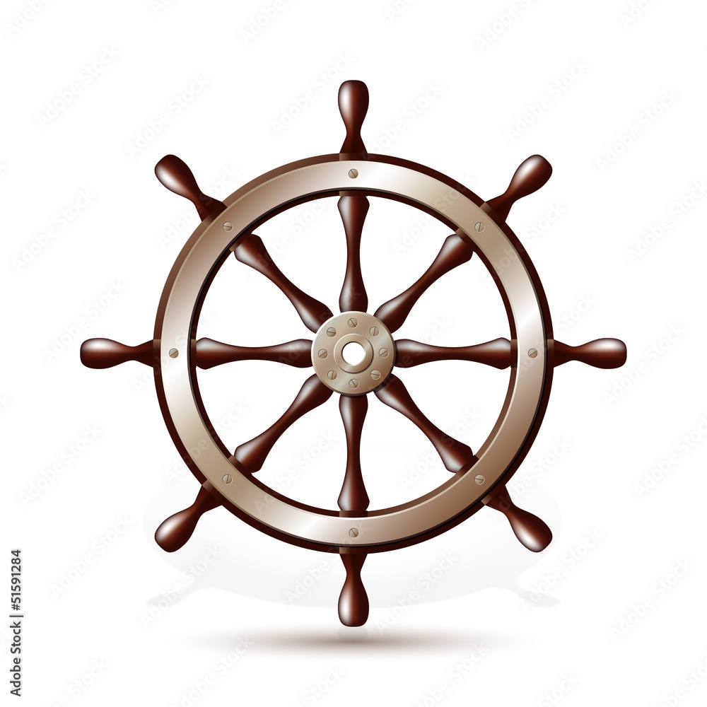 Steering wheel for ship