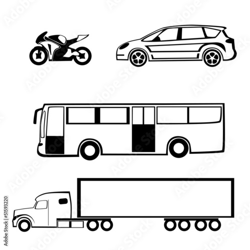 Bike car bus truck