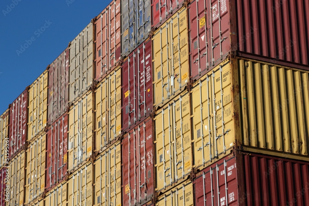 Fototapeta premium Containerstapel im Hafen