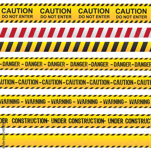 Caution and danger ribbon