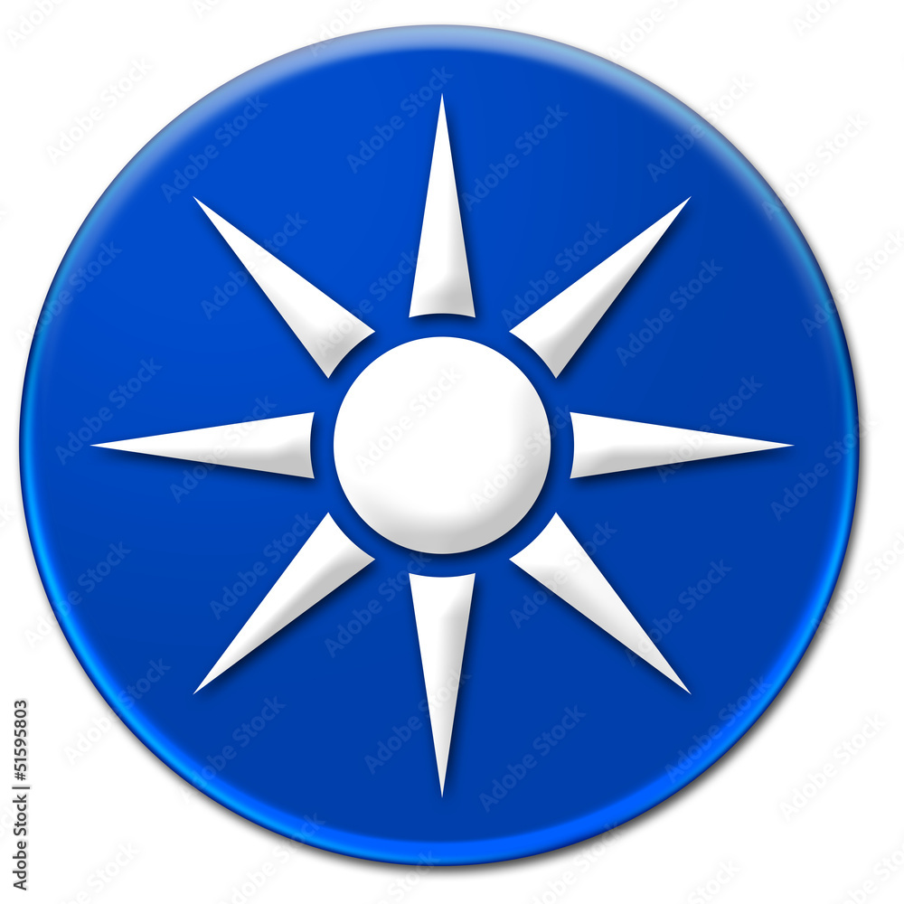 White sun button White sun button