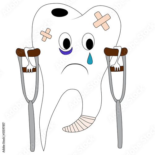 Tooth on crutches