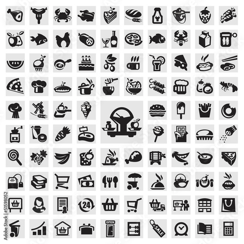 Food icons set