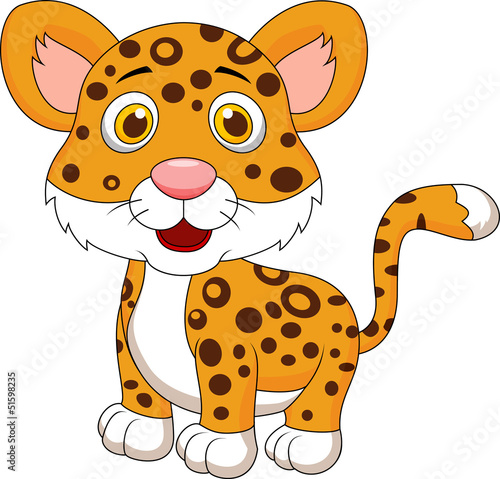 Cute baby jaguar cartoon
