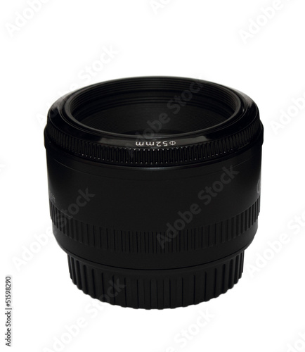 DSLR lens 50 mm isolated