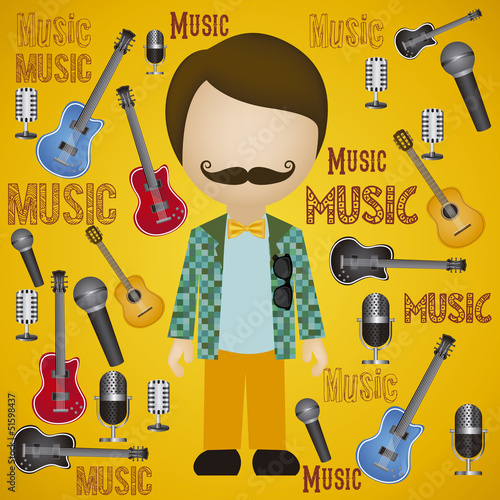 hipster illustration
