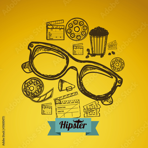 hipster illustration
