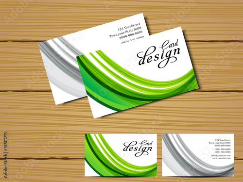 abstract green business card design