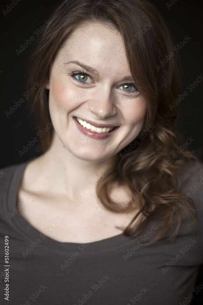 Young Woman with Beautiful Green Eyes Young Woman with Beautiful Green Eyes