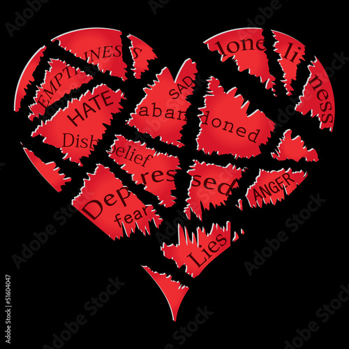 Broken heart vector