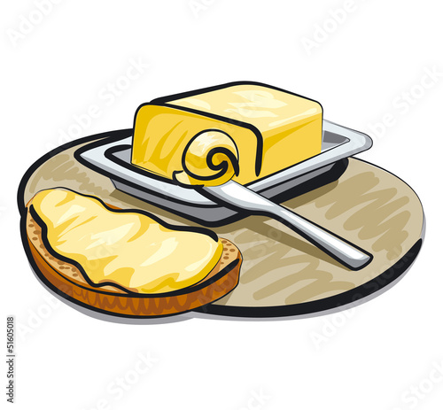 butter with sandwich