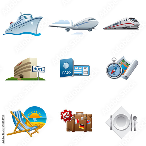 Travel icon set