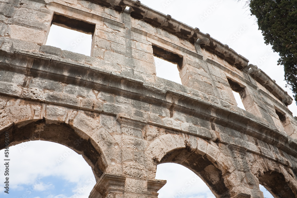 Roman amphitheater in Pula, Croatia