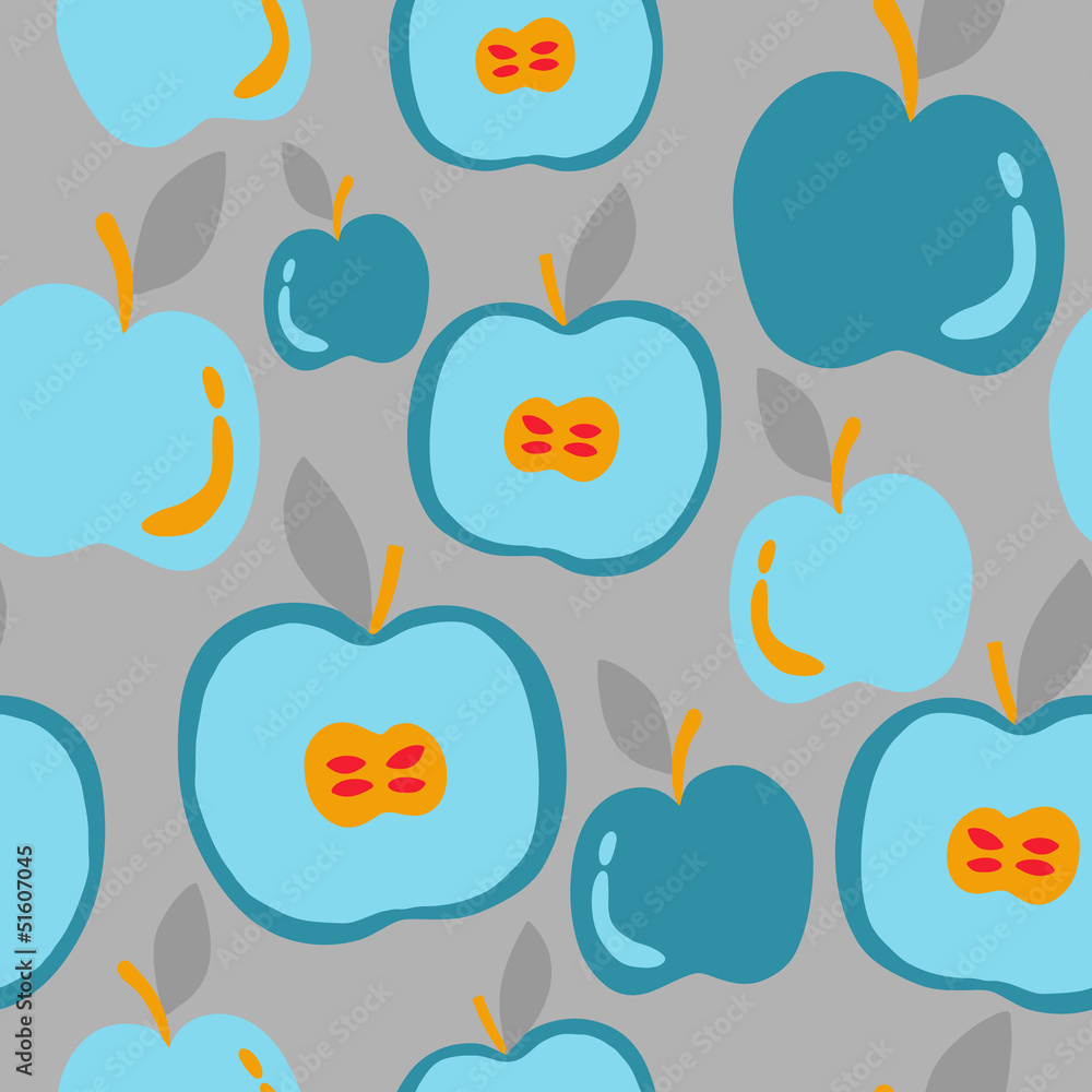 Fototapeta premium Healthy food abstract pattern. Apples pattern