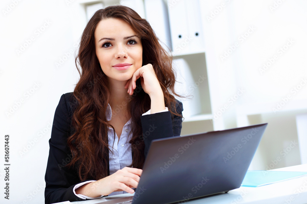 Young busines woman with notebook Young busines woman with notebook