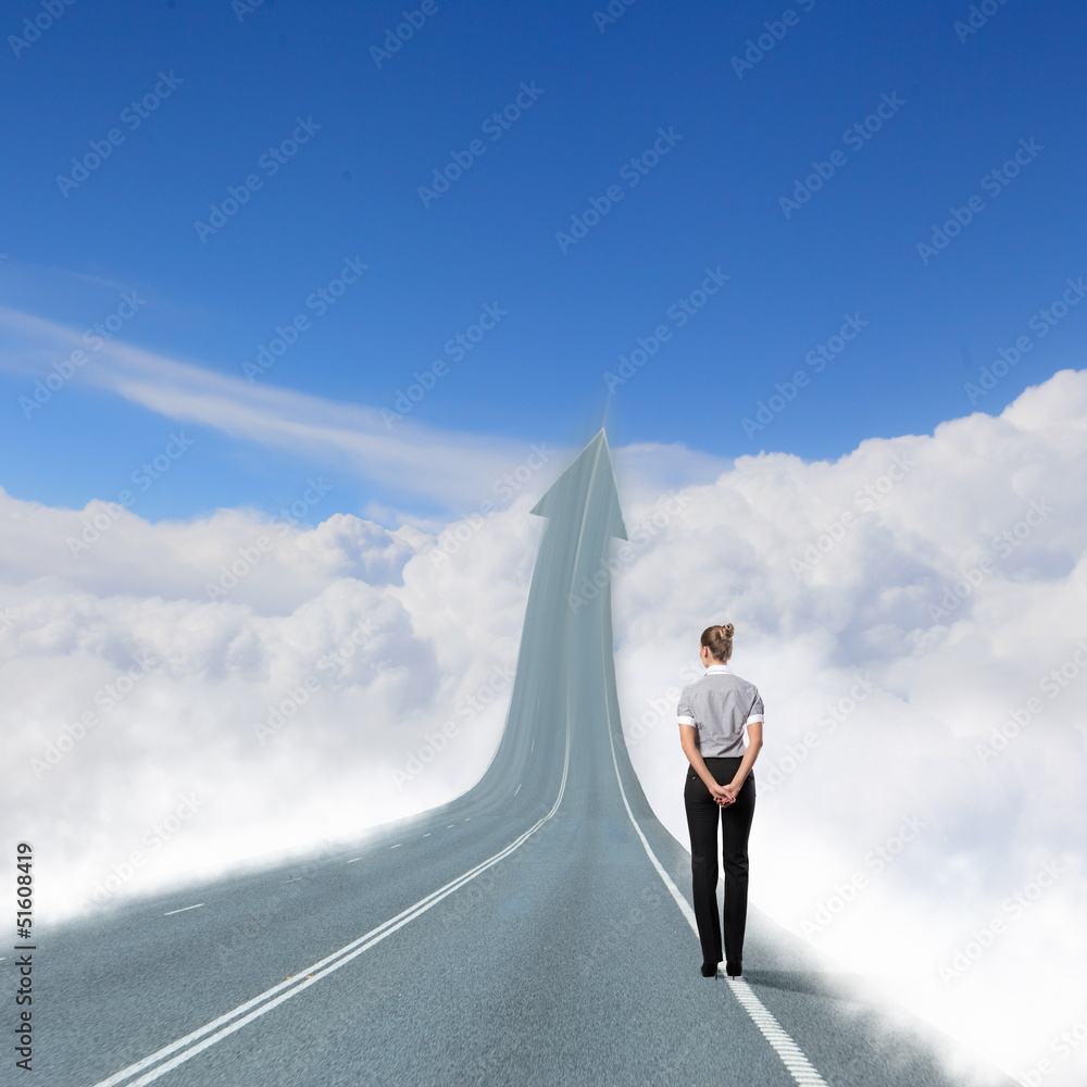 Obraz premium Concept of the road to success