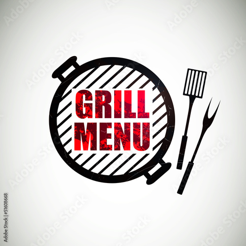 Vector Illustration of a Grill Menu Design Template