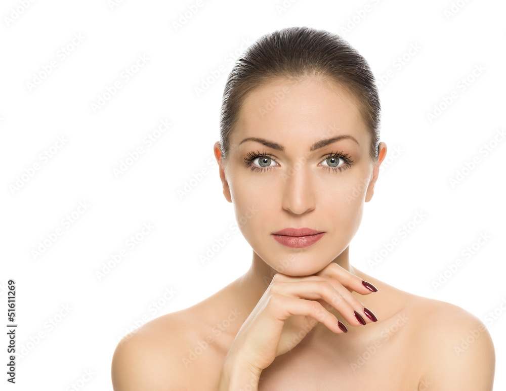 beautiful girl with a perfect skin on a white background beautiful girl with a perfect skin on a white background
