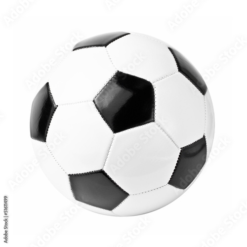 Fußball Leder schwarz weiß © eyetronic