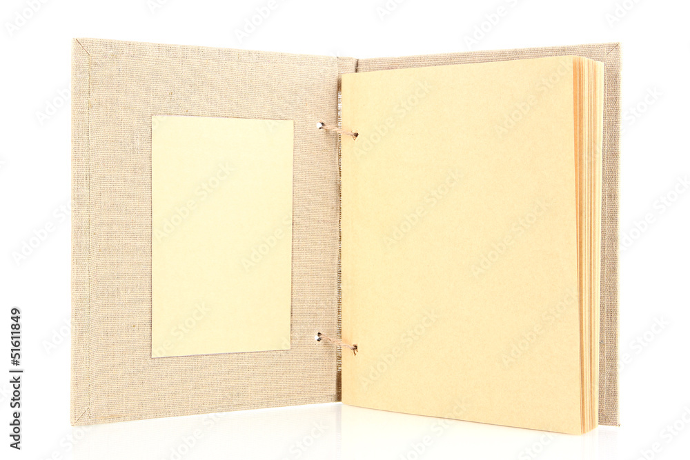 Beautiful old notebook isolated on white Beautiful old notebook isolated on white