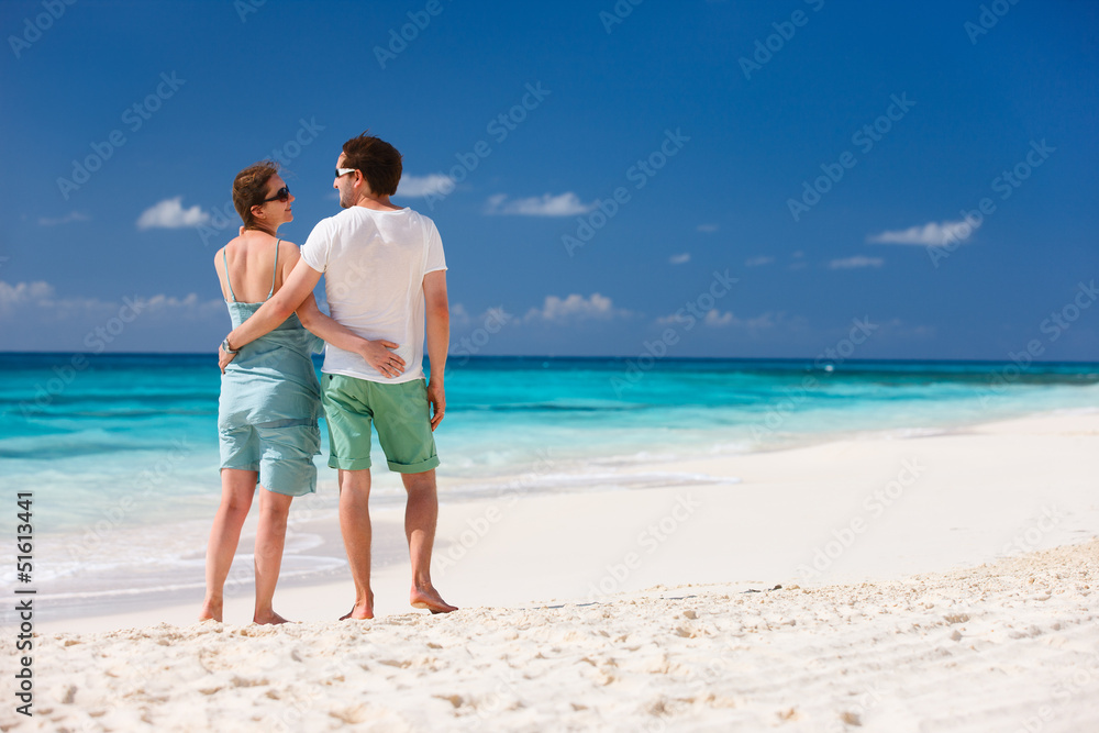 Couple on a tropical beach Couple on a tropical beach