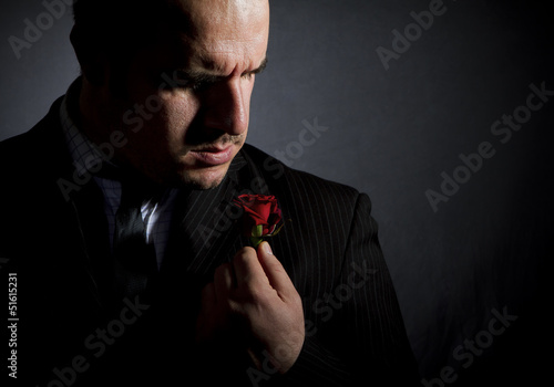Fotografija Portrait of man, godfather-like character.