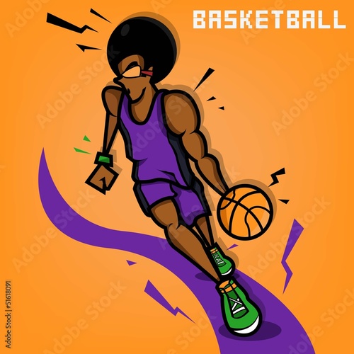 Afro Basketball Player