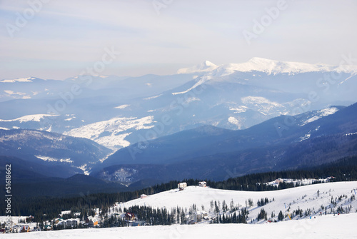 WInter ski resort landscape © EMrpize