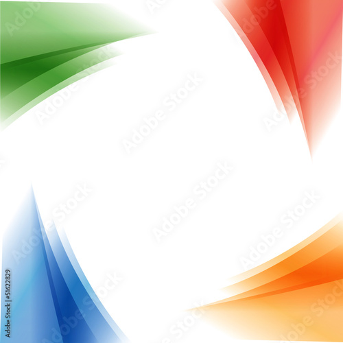 frame of the four color waves like four seasons