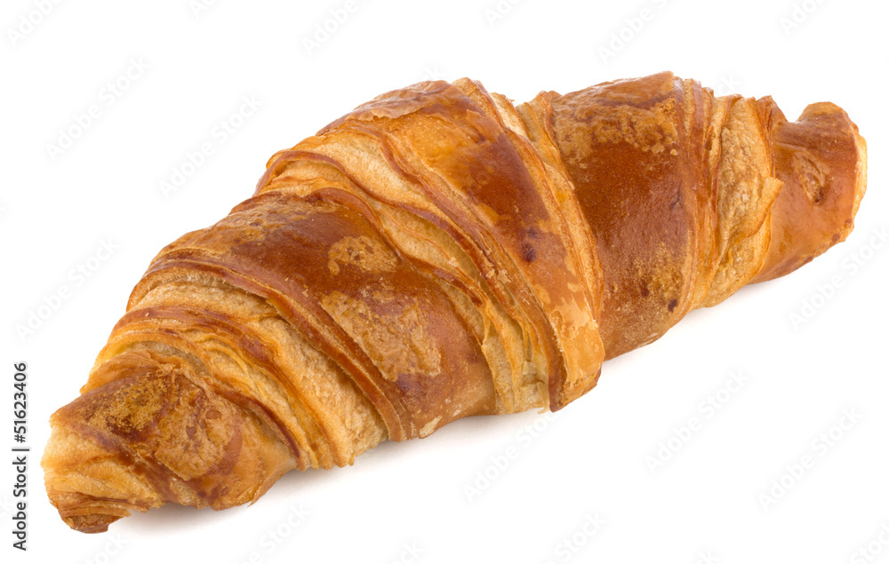 Croissant isolated on the white background Croissant isolated on the white background