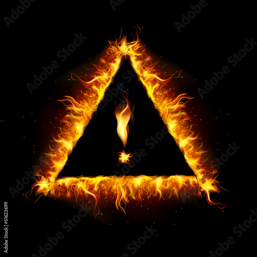 Fiery Danger Sign
