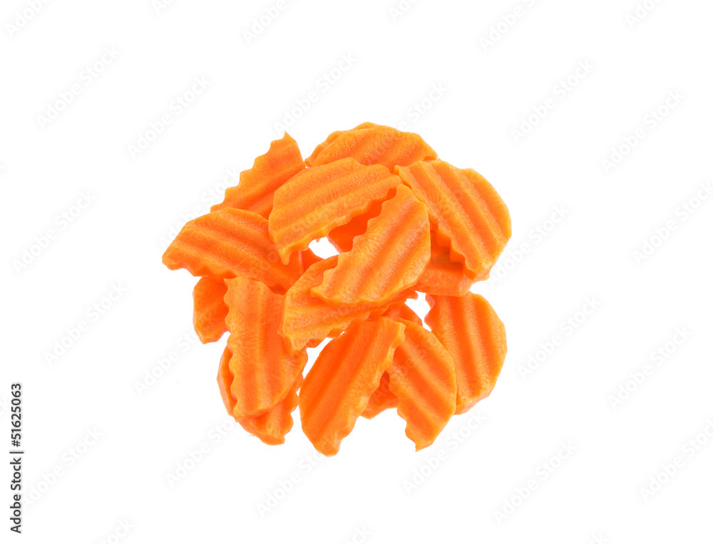 carrot slice isolated on white background carrot slice isolated on white background