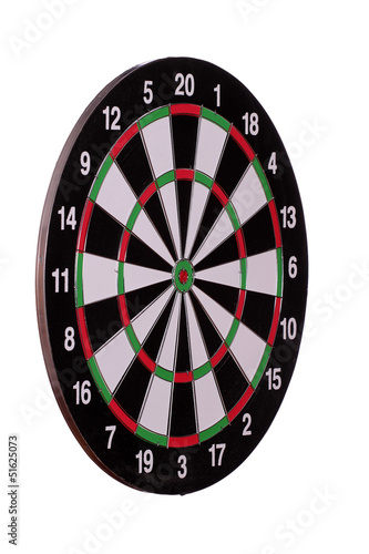 sideview of dart board