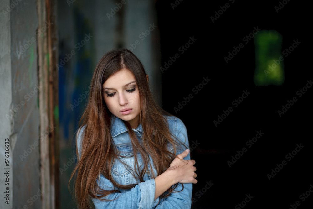 young female outdoors young female outdoors