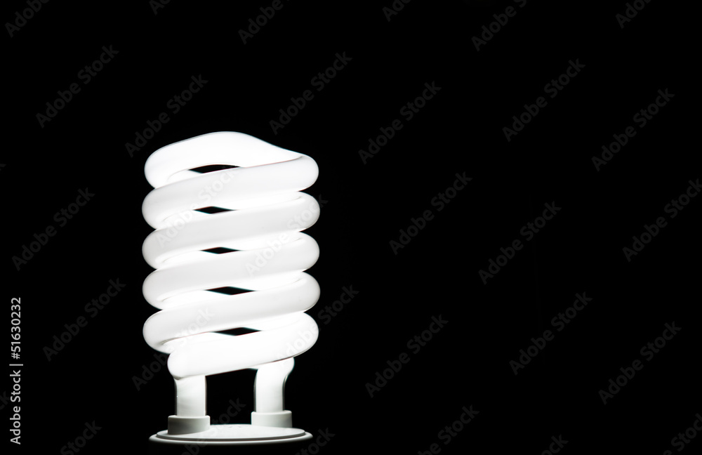 Light Bulb Over Black Background Light Bulb Over Black Background