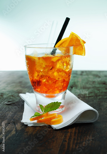 Rum and orange aperol spritz photo