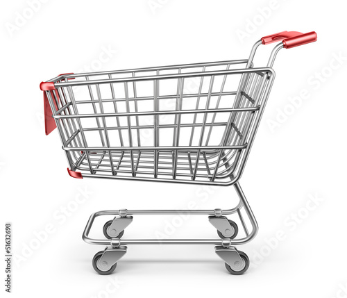 Market shopping cart 3D. Isolated on white background © Alexander
