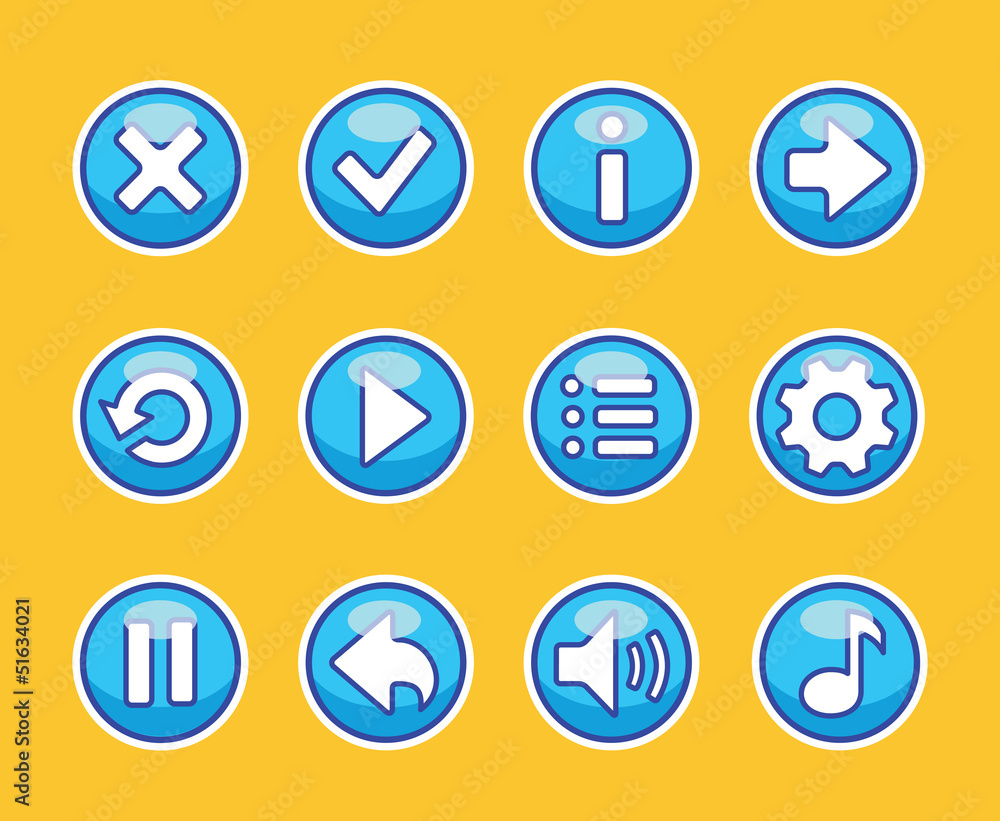 Aqua buttons for game Aqua buttons for game