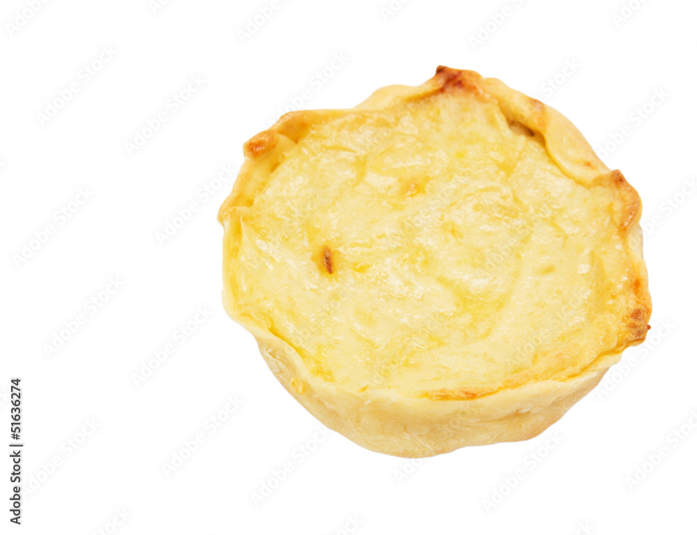 cheesecake with potatoes on a white background cheesecake with potatoes on a white background