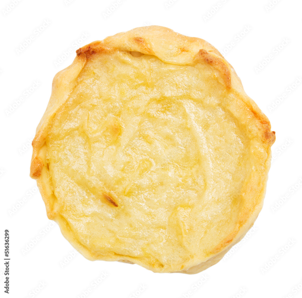 cheesecake with potatoes on a white background cheesecake with potatoes on a white background