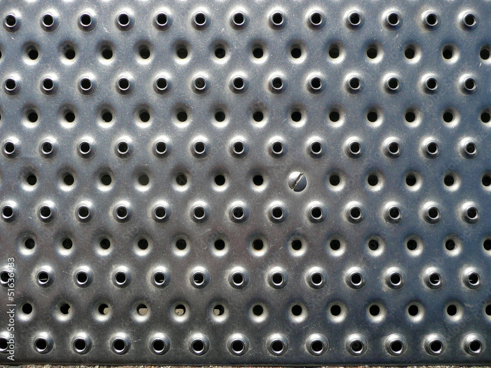 Lochblech Aluminium, perforated metal plate, industrial Stock Photo