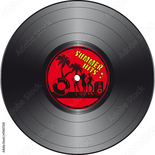 Vinyl record with Summer Hits label