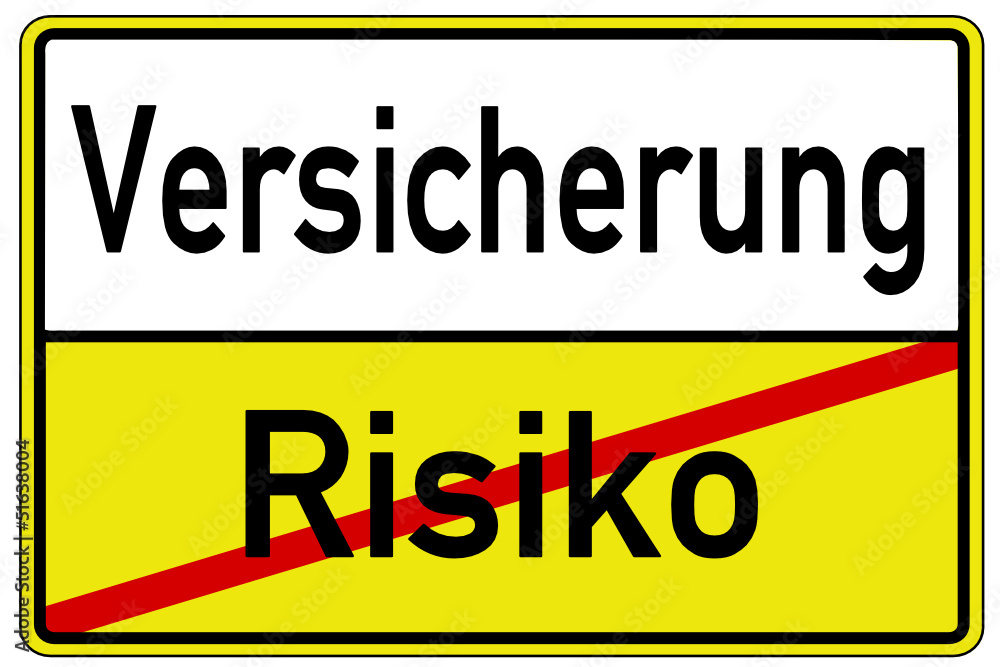 Versicherung Risiko Schild  #130421-svg04