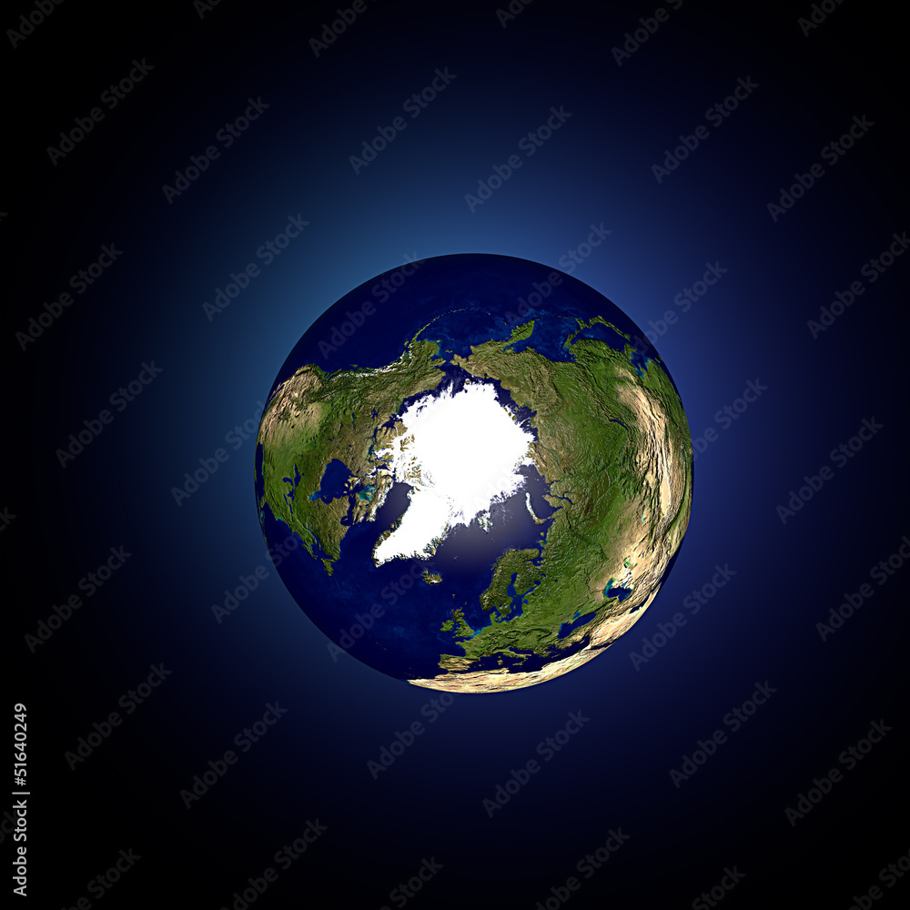 Fototapeta premium Mondo terra globo Artide