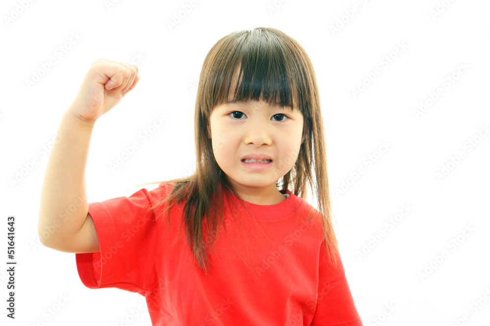 ガッツポーズの女の子 ガッツポーズの女の子