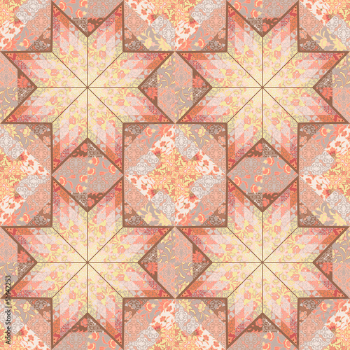 Quilt seamless pattern background star design