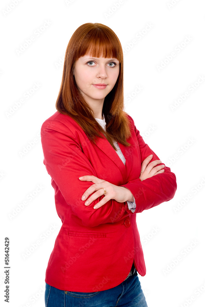 Portrait of a confident business redheaded girl Portrait of a confident business redheaded girl